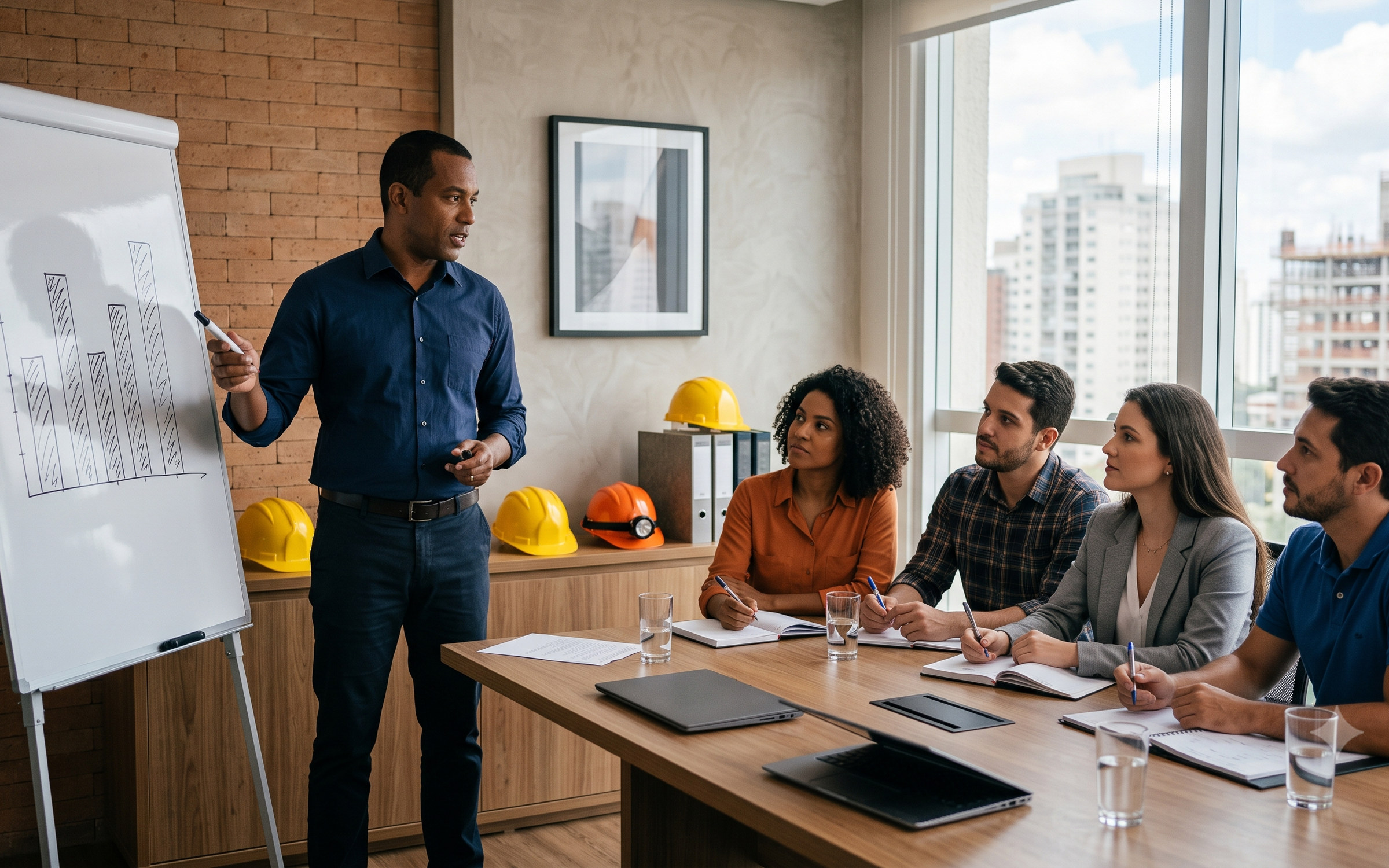 Treinamento de equipe comercial da construção civil